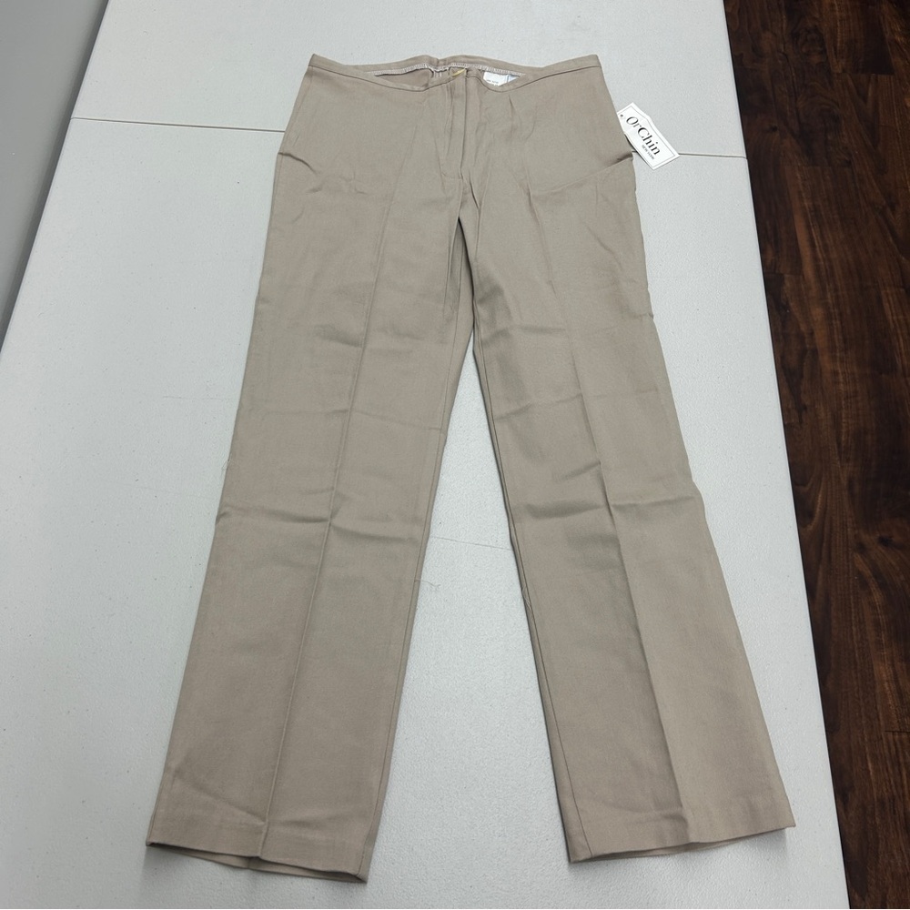 Orchin Tan Chinos Flat-Front Straight Leg size 4
